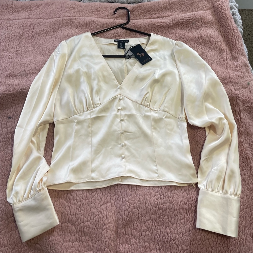 Sincerely Jules bustier satin blouse.